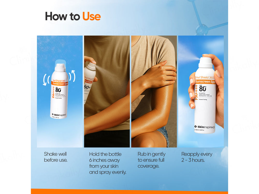 SkinInspired Invi Shield 365 Sunscreen Spray SPF 80+ PA++++