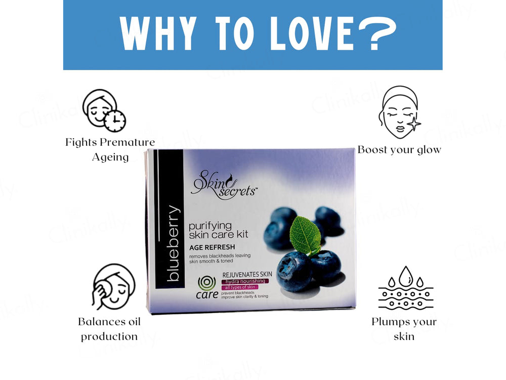 Skin Secrets Blueberry Age Refresh Purifying Skin Care Facial Kit