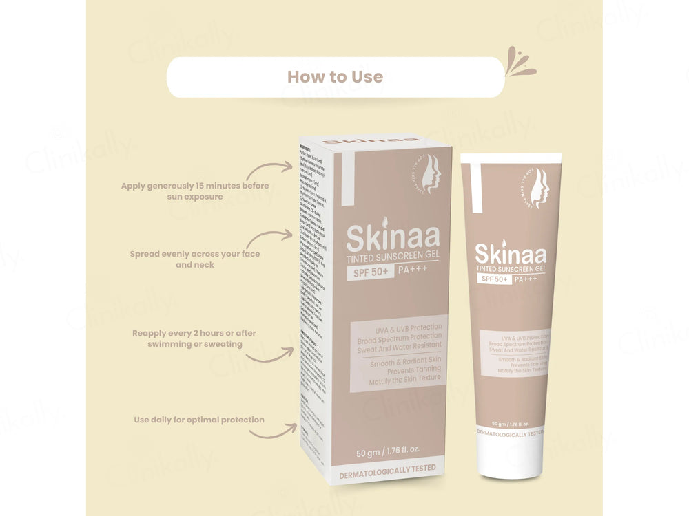 Skinaa Tinted Sunscreen Gel SPF 50 PA+++