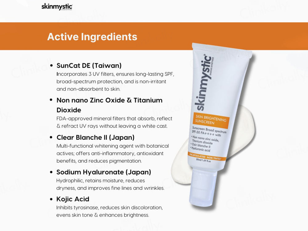 Skinmystic Skin Brightening Encapsulated Non-Tinted Sunscreen SPF 50 PA++++