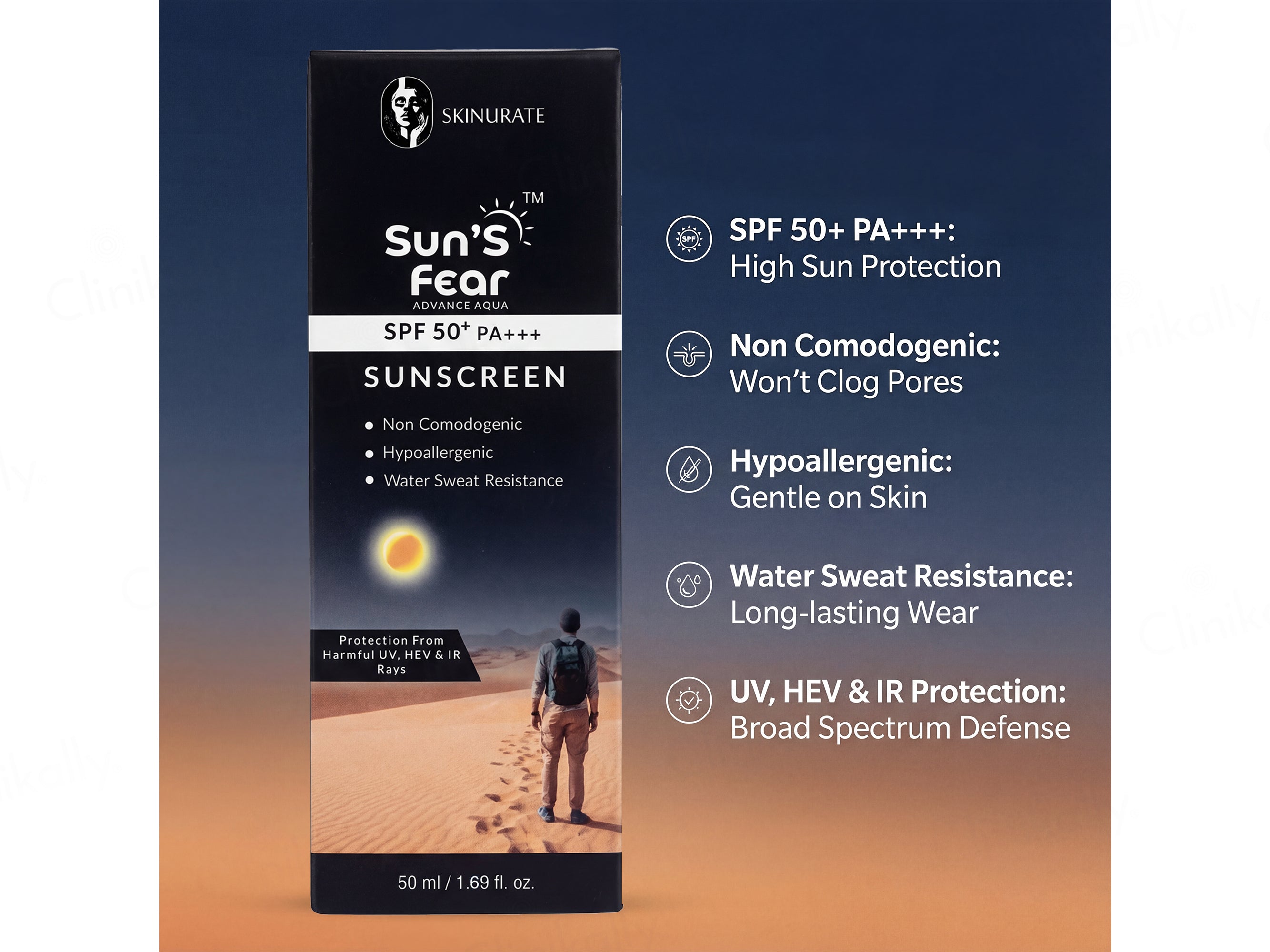 Skinurate Sun's Fear Advance Aqua Sunscreen SPF 50+ PA+++