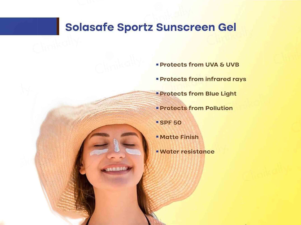 Solasafe Sportz Physical Sunscreen Gel SPF 50+ PA+++