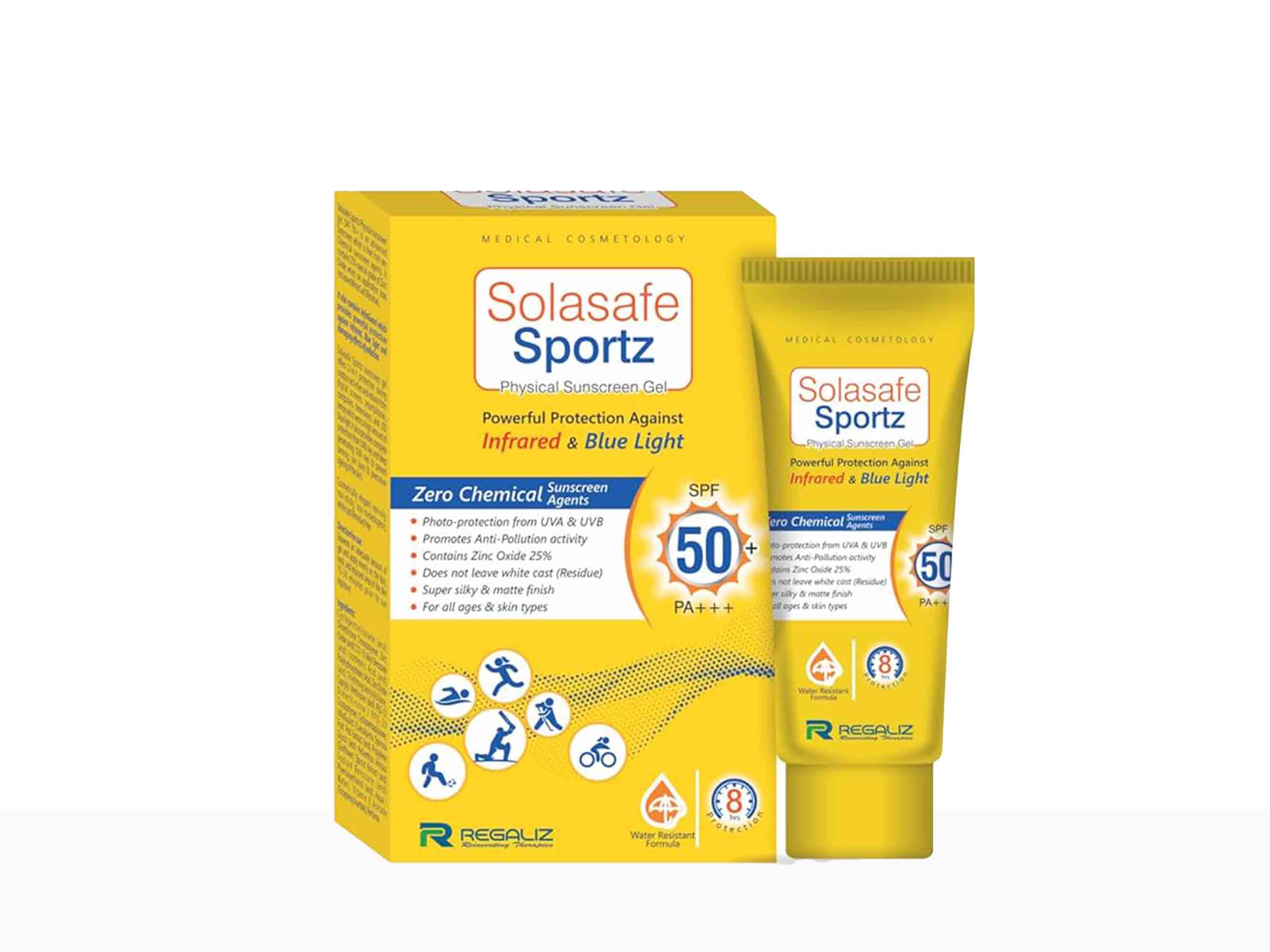 Solasafe Sportz Physical Sunscreen Gel SPF 50+ PA+++