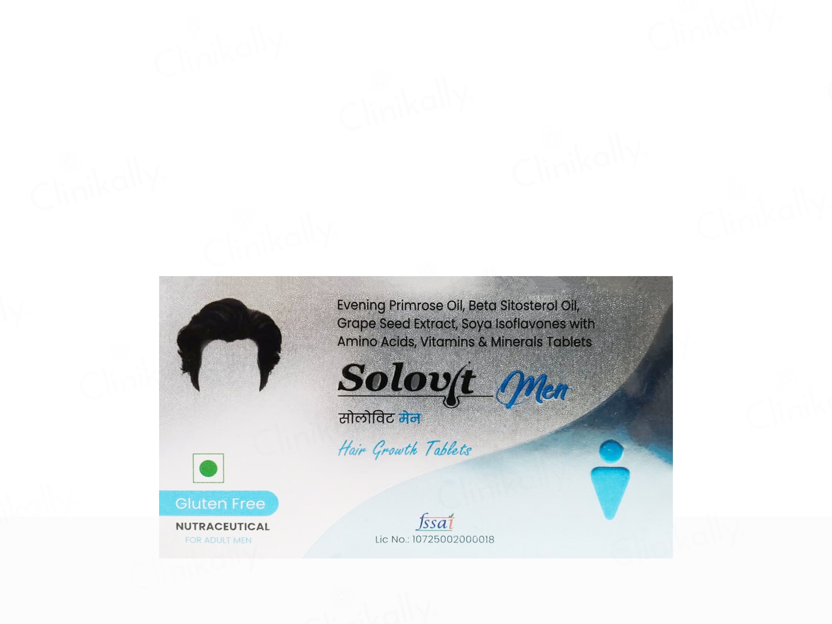 Solovit Men Hair Growth Nutraceutical Tablet For Adult Men