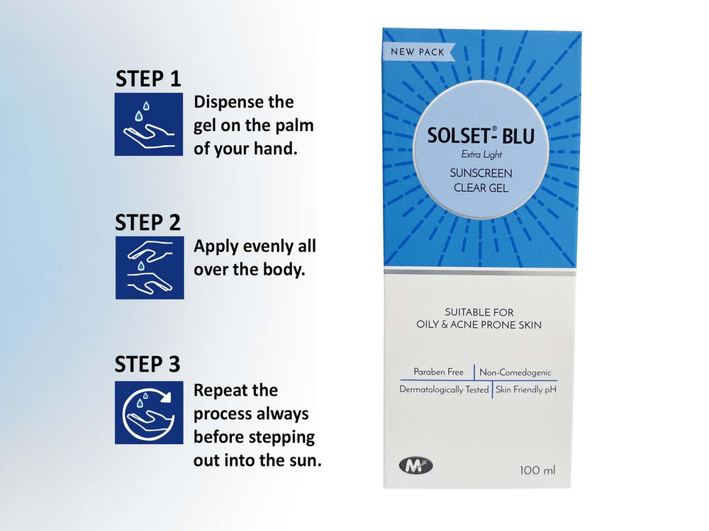 Solset-Blue Extra Light Sunscreen Clear Gel