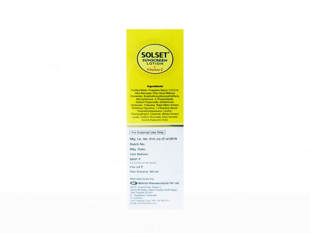 Solset Sunscreen Lotion With Vitamin C SPF 35+ PA+++