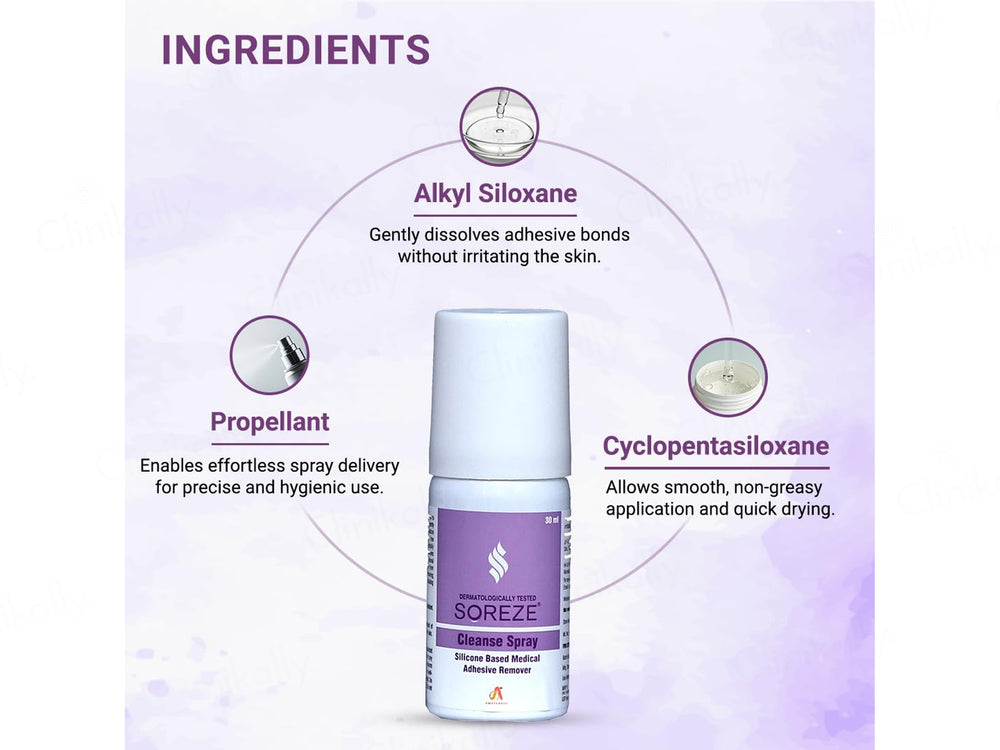 Soreze Cleanse Medical Adhesive Remover Spray