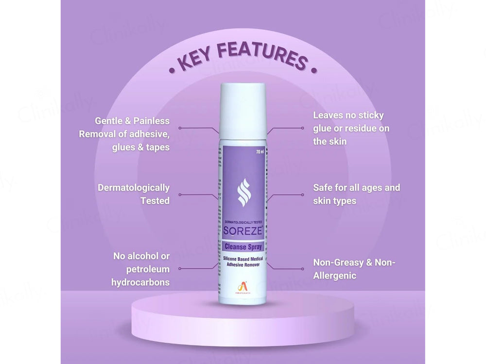 Soreze Cleanse Medical Adhesive Remover Spray