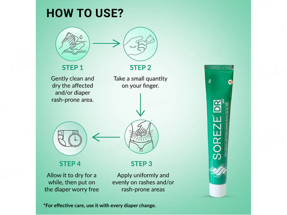 Soreze DR Silicone Barrier Wound Dressing Gel