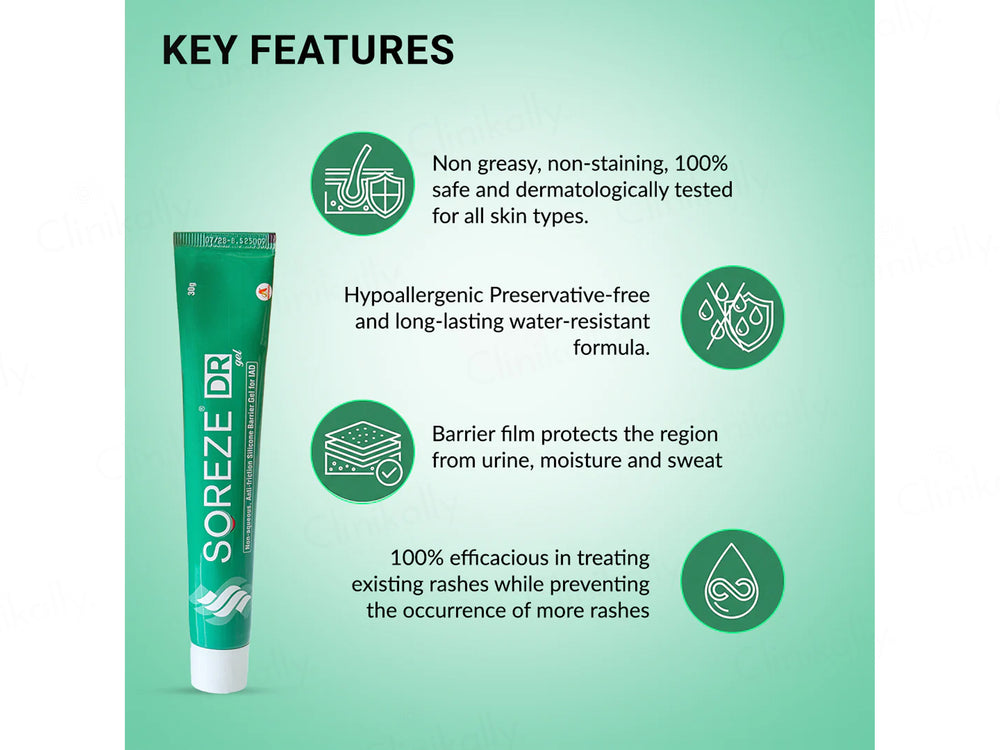 Soreze DR Silicone Barrier Wound Dressing Gel