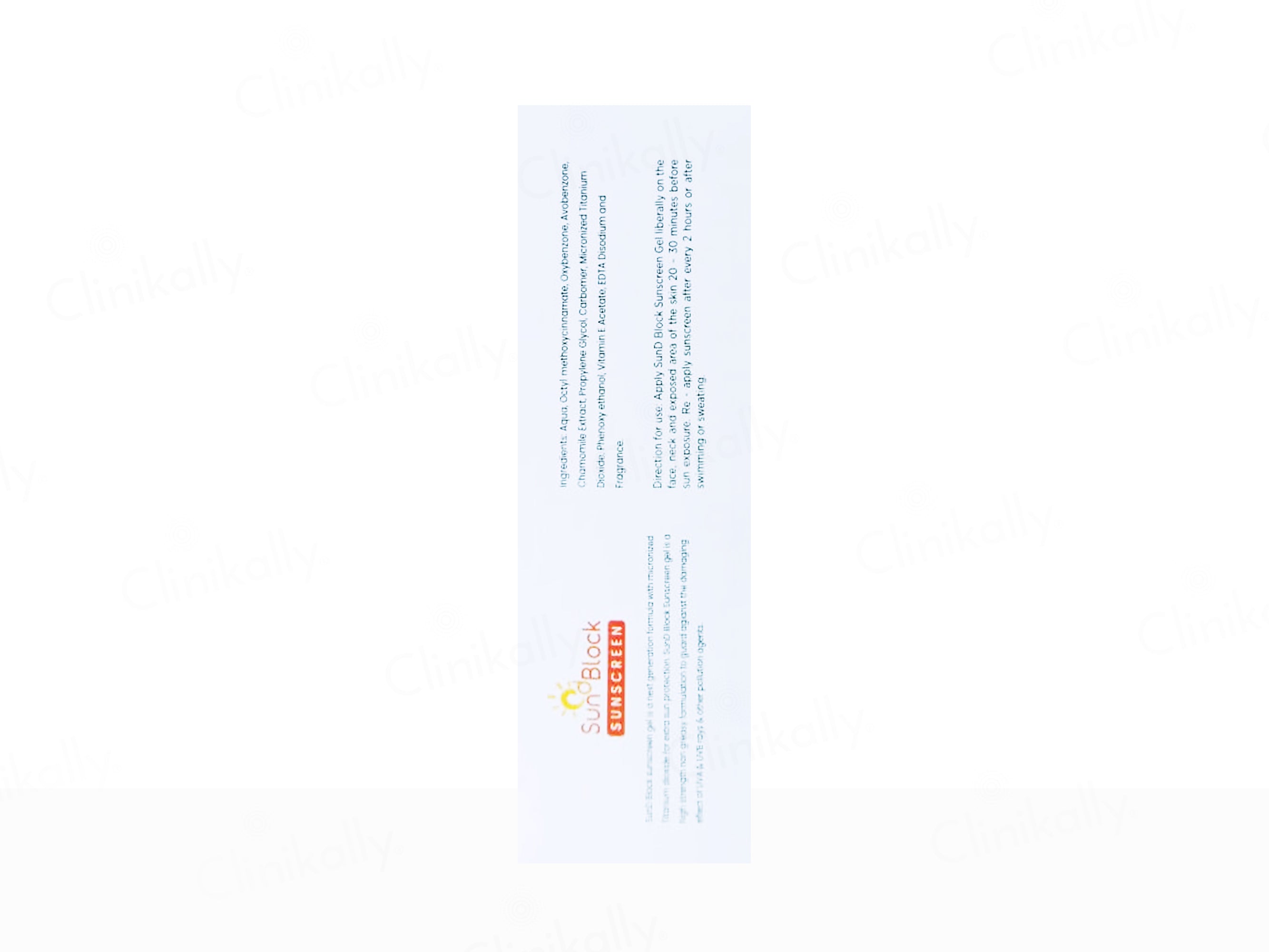 Sun D Block Broad Spectrum Water Resistant Sunscreen SPF 50 PA+++