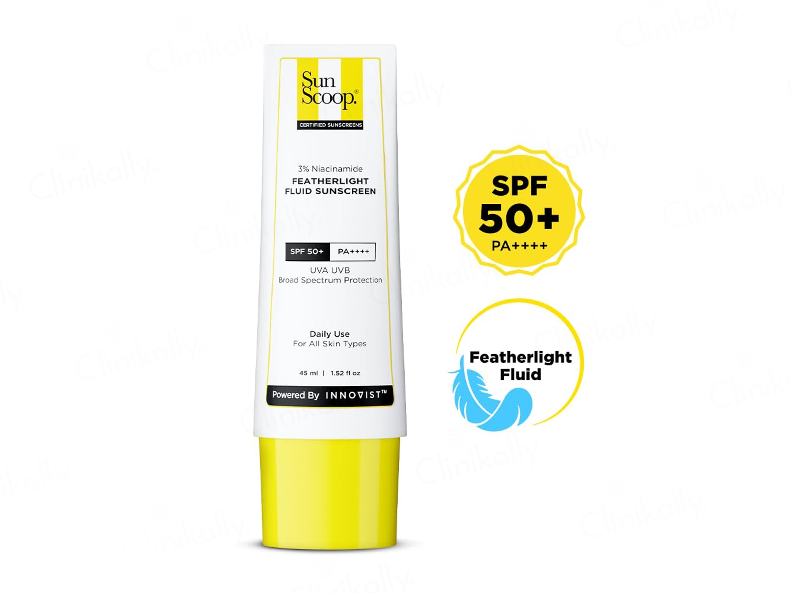 Sun Scoop 3% Niacinamide Featherlight Fluid Sunscreen SPF 50+ PA++++