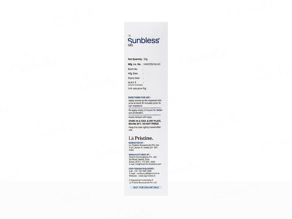 Sunbless Cyclic Silicon Free Sunscreen Gel SPF 50+ PA+++
