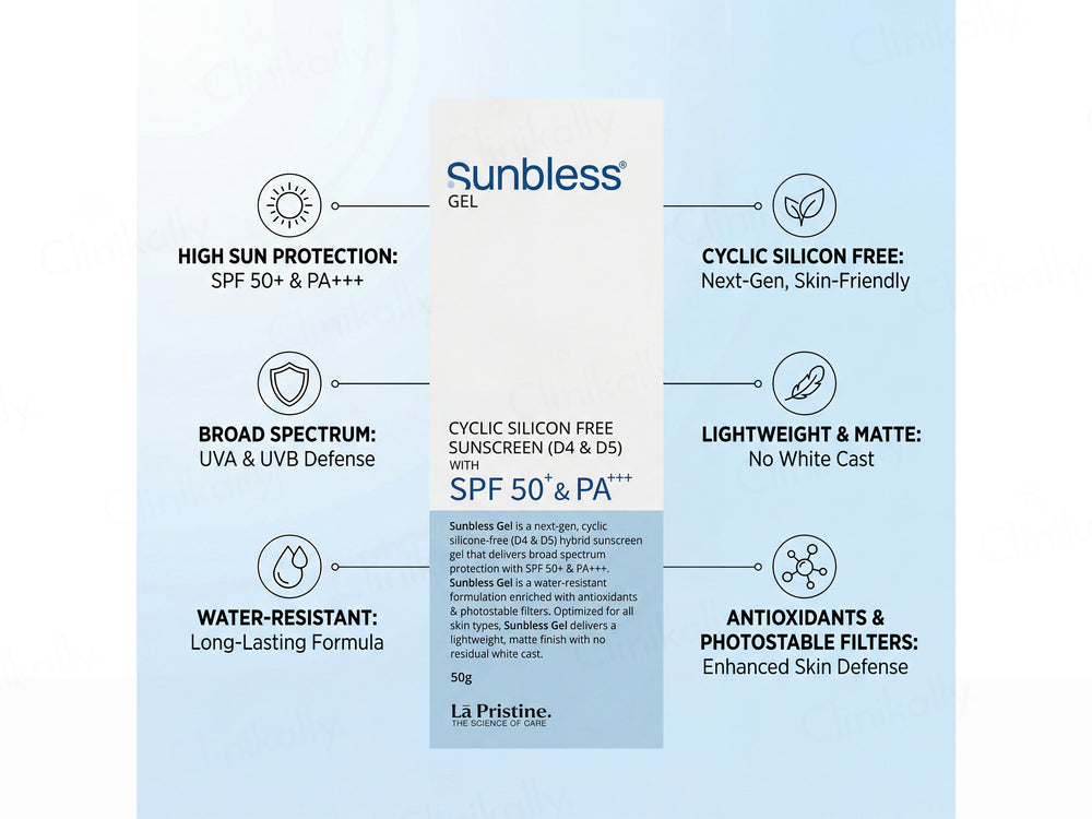 Sunbless Cyclic Silicon Free Sunscreen Gel SPF 50+ PA+++