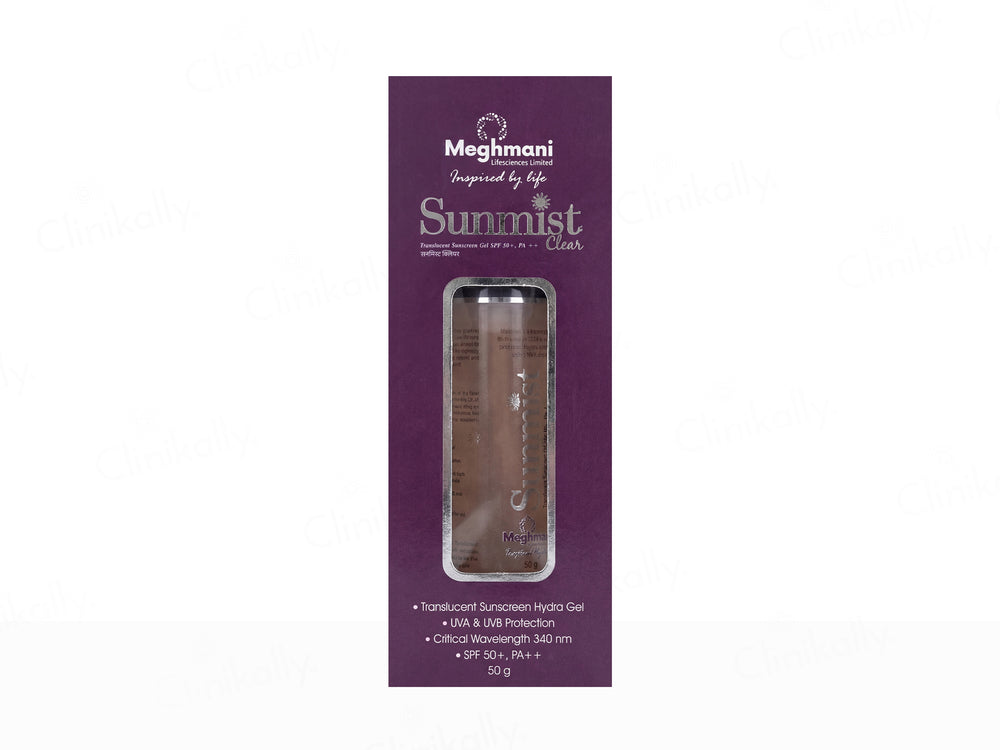 Sunmist Clear Translucent Sunscreen Gel SPF 50+ PA++