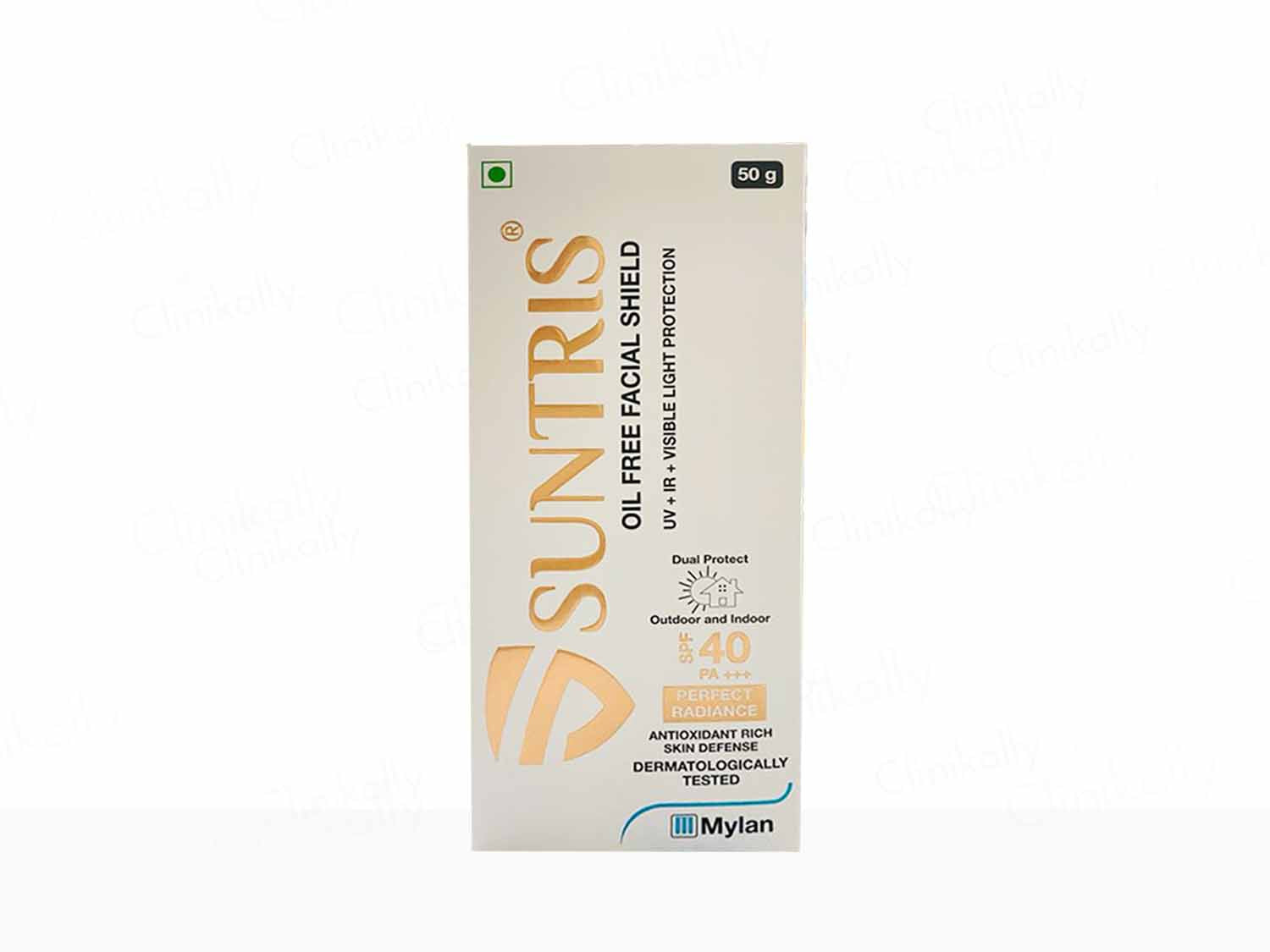 Suntris Oil Free Facial Shield SPF 40 PA+++ - Clinikally