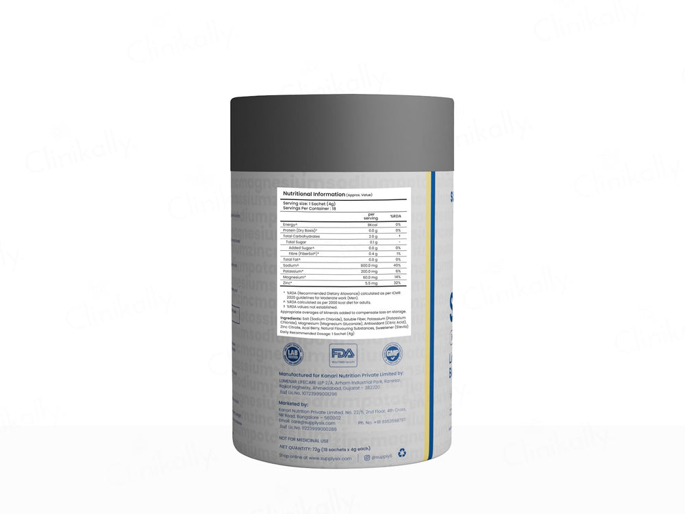 Supply6 Salts Electrolyte Mix Health Supplement Powder For Adults