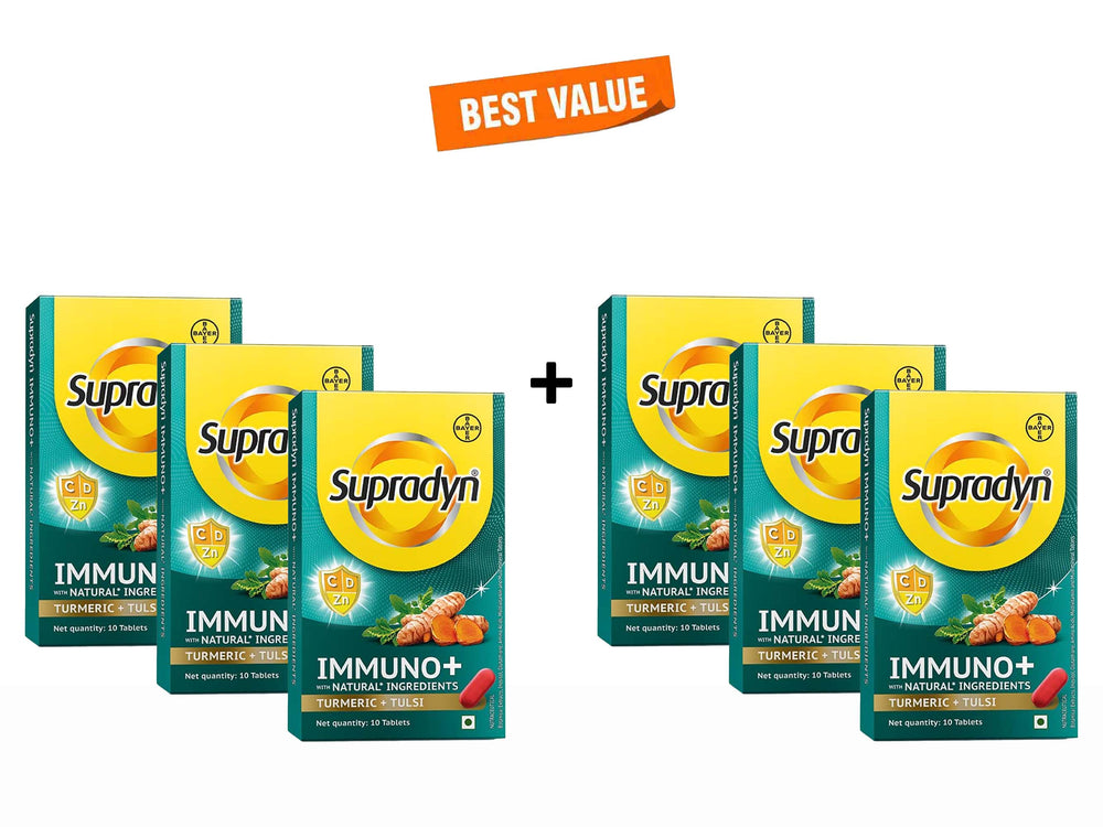 Supradyn Immuno+ Multivitamin Tablet With Turmeric & Tulsi