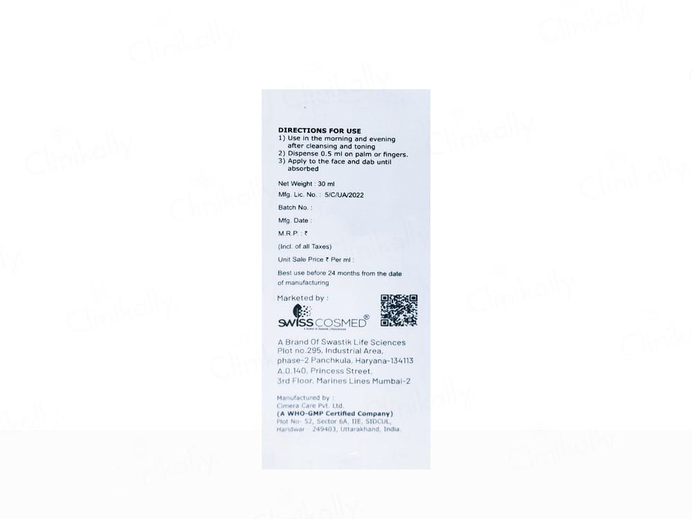 Swisscosmed Niacinamide With Vitamin-C Face Serum