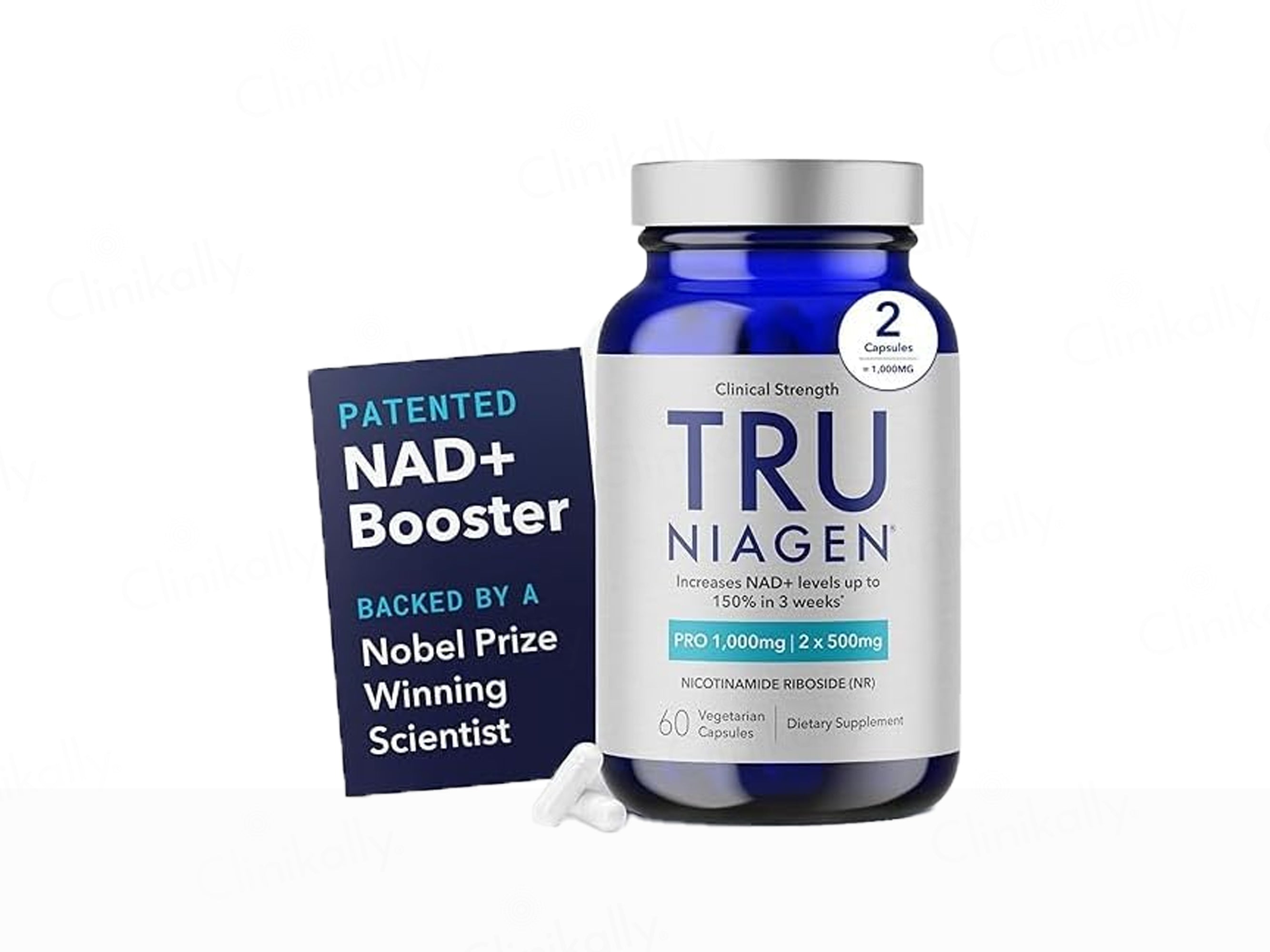 TRU Niagen Pro Nicotinamide Riboside 1000mg Dietary Supplement Veg Capsule