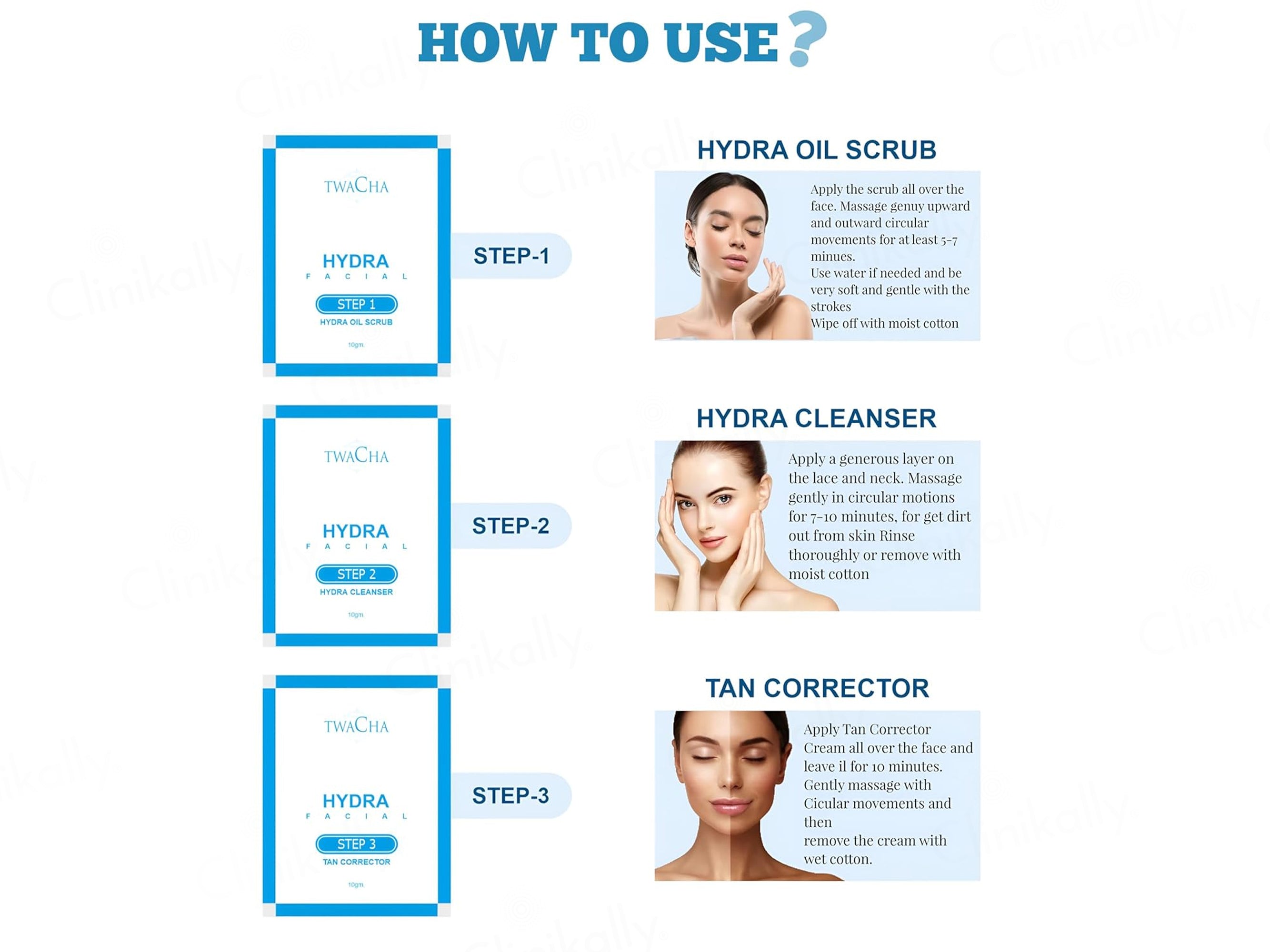 TWACHA 10 Steps Hydra Facial Kit