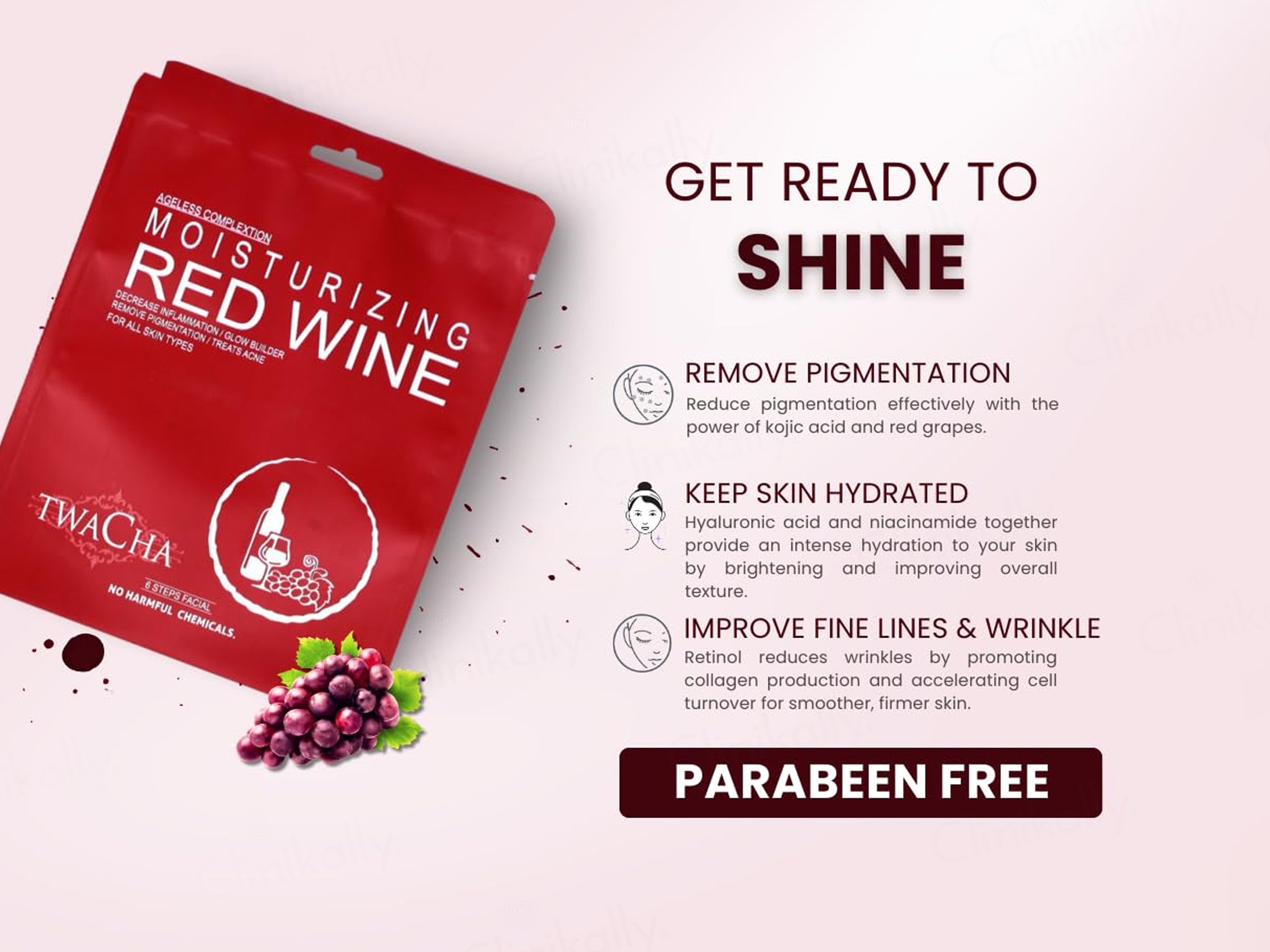 TWACHA Moisturizing Red Wine Facial Kit