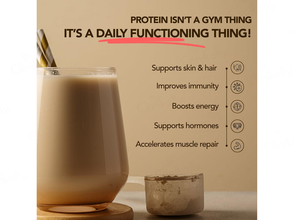 The Basics Woman Cold Coffee, Hot Gains Daily Scoop Plant Protein Powder