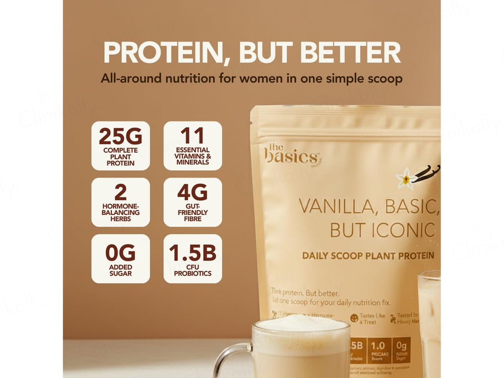 The Basics Woman Vanilla, Basic But Iconic Daily Scoop Plant Protein Powder
