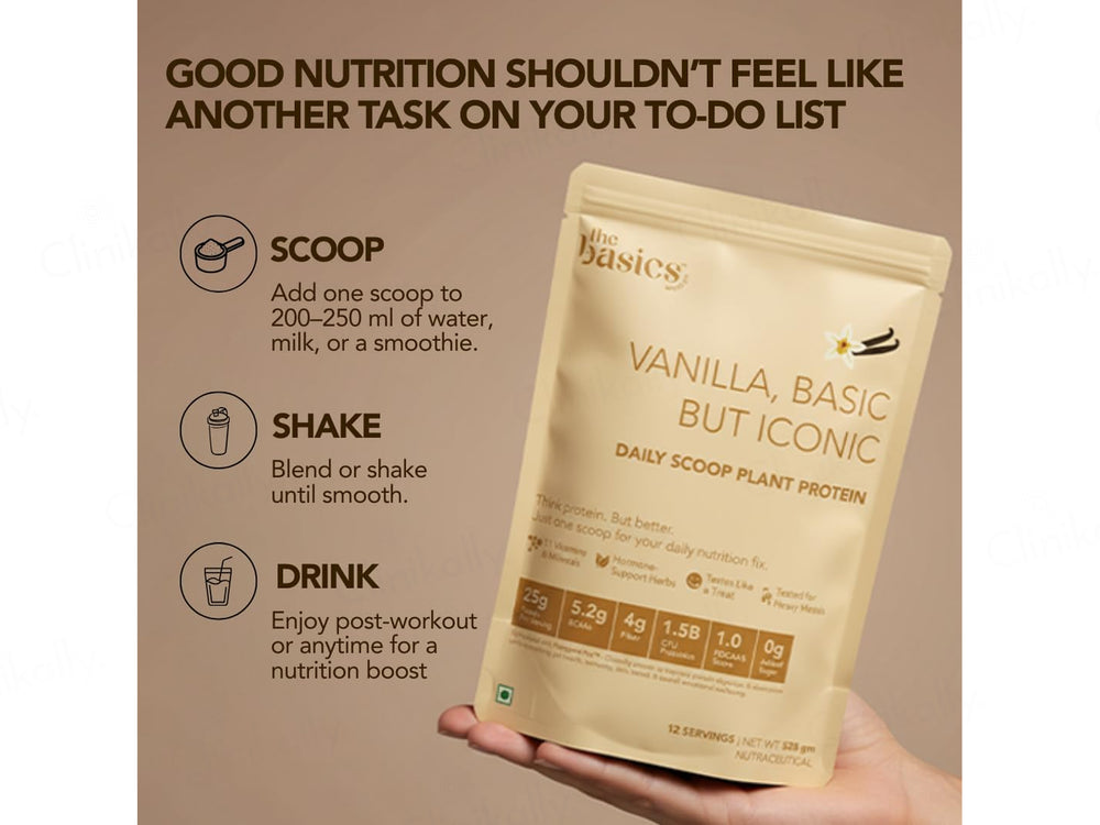 The Basics Woman Vanilla, Basic But Iconic Daily Scoop Plant Protein Powder