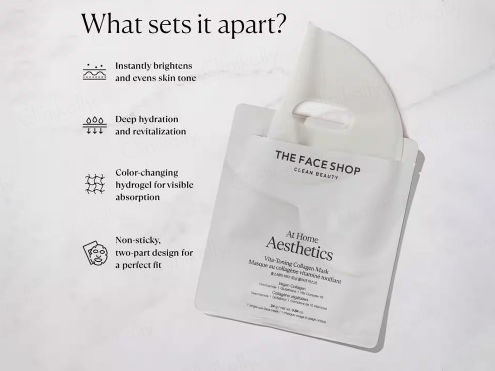 The Face Shop At Home Aesthetics Vita-Toning Vegan Collagen Face Sheet Mask