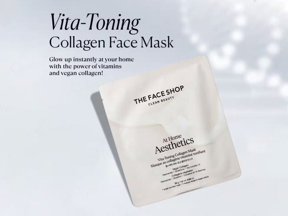 The Face Shop At Home Aesthetics Vita-Toning Vegan Collagen Face Sheet Mask