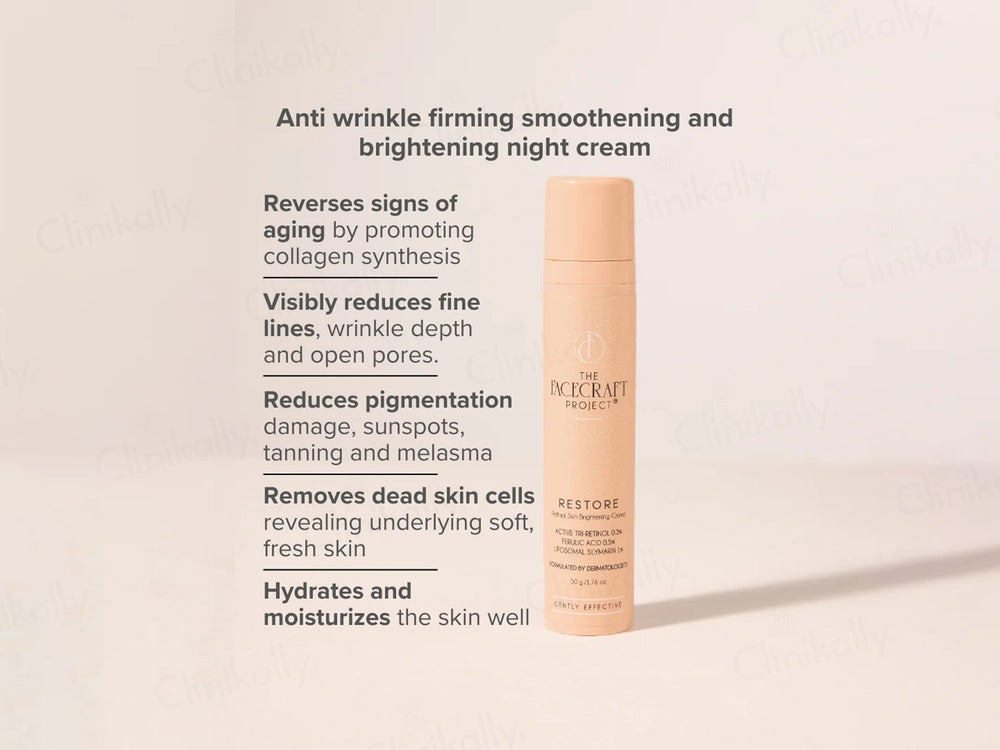 The Facecraft Project Restore Retinol Skin Brightening Cream