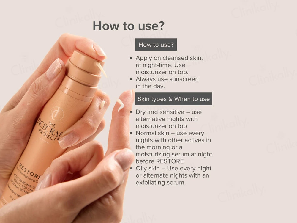 The Facecraft Project Restore Retinol Skin Brightening Cream