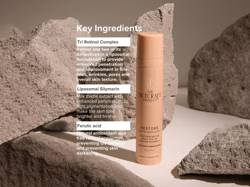The Facecraft Project Restore Retinol Skin Brightening Cream