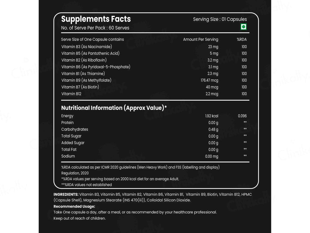 The Science Of Good Health High Absorption B-Complex Nutraceutical Capsule
