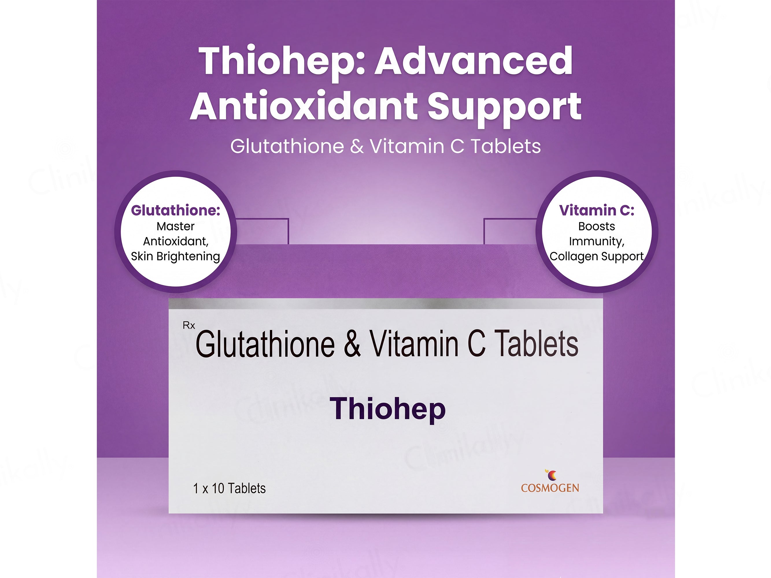 Buy Thiohep Glutathione & Vitamin C Tablet Online at Best Price