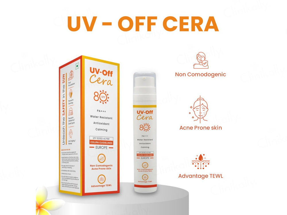 UV-Off Cera Sunscreen Cream SPF 80 PA+++