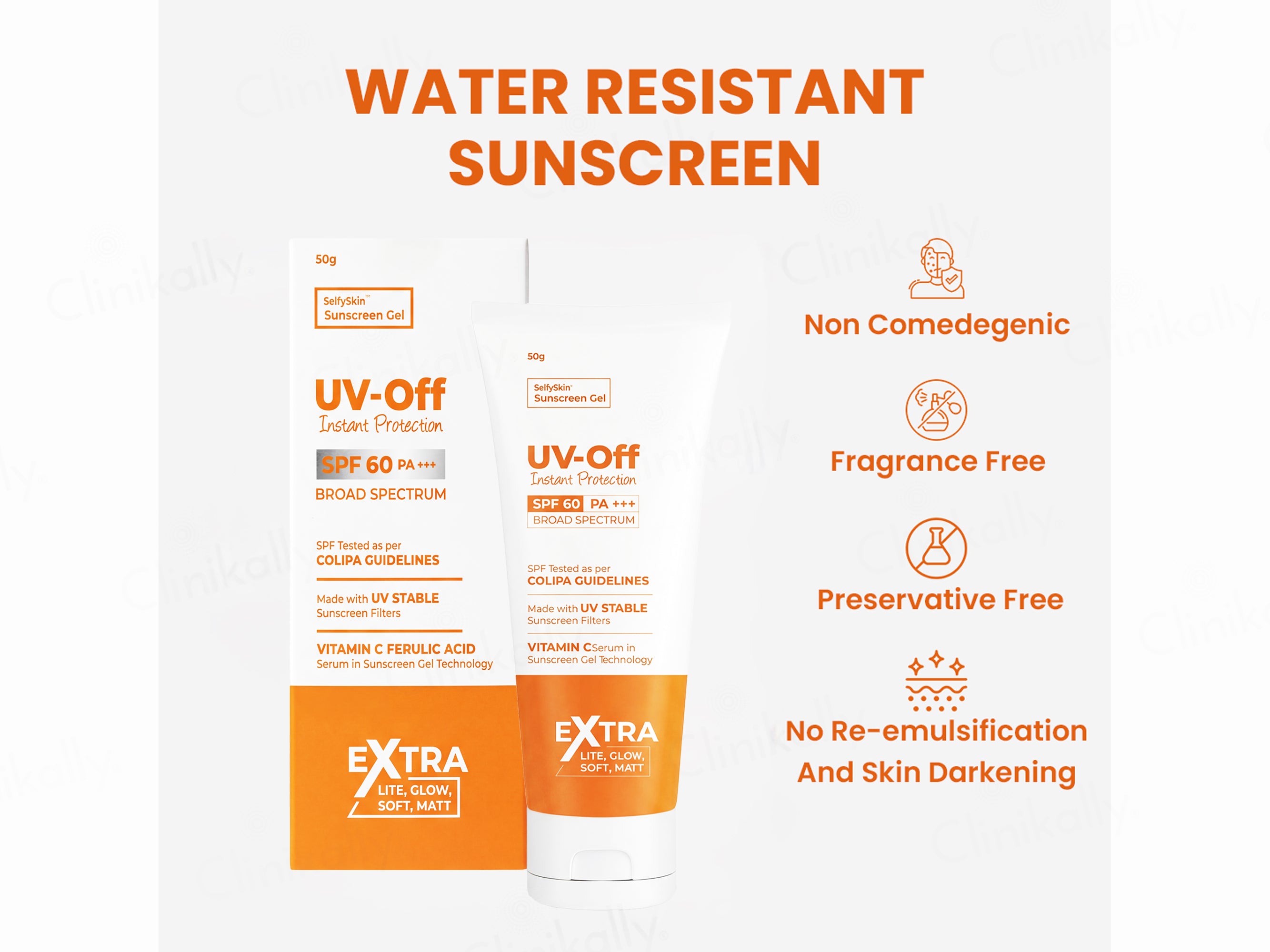 UV-Off Instant Protection Vitamin C & Ferulic Acid Sunscreen Gel SPF 60 PA+++