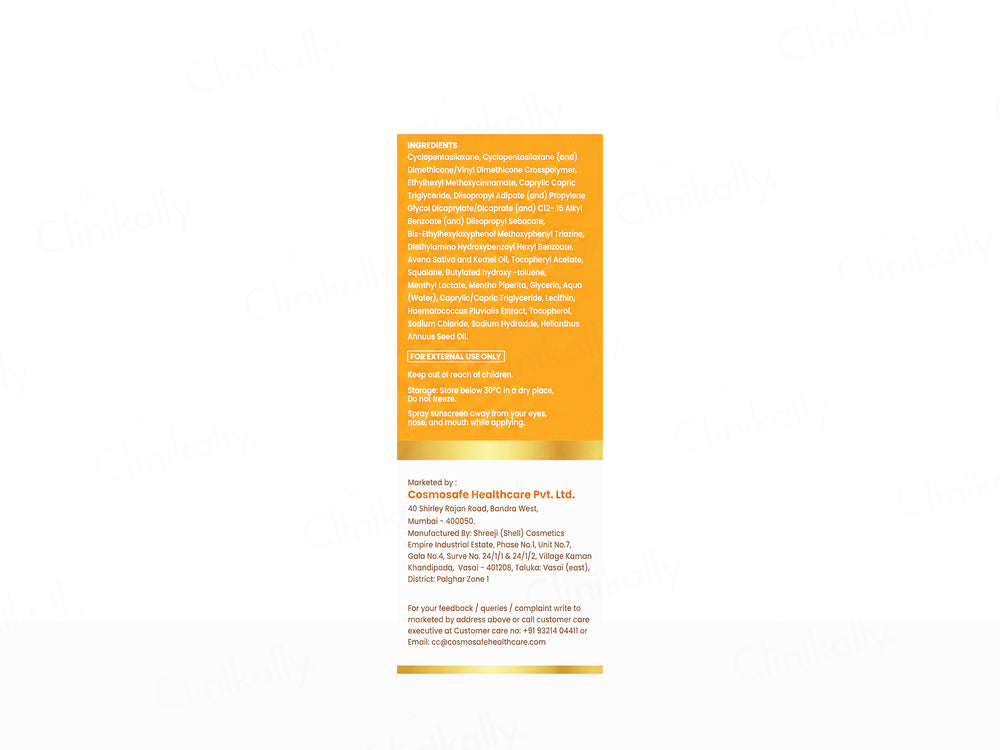 UV-Off Spray Clear Invisible Body Sunscreen SPF 50 PA+++