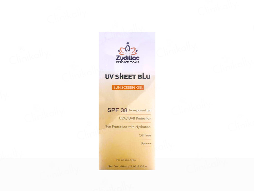 UV-Sheet Blu Transparent Sunscreen Gel SPF 38 PA+++