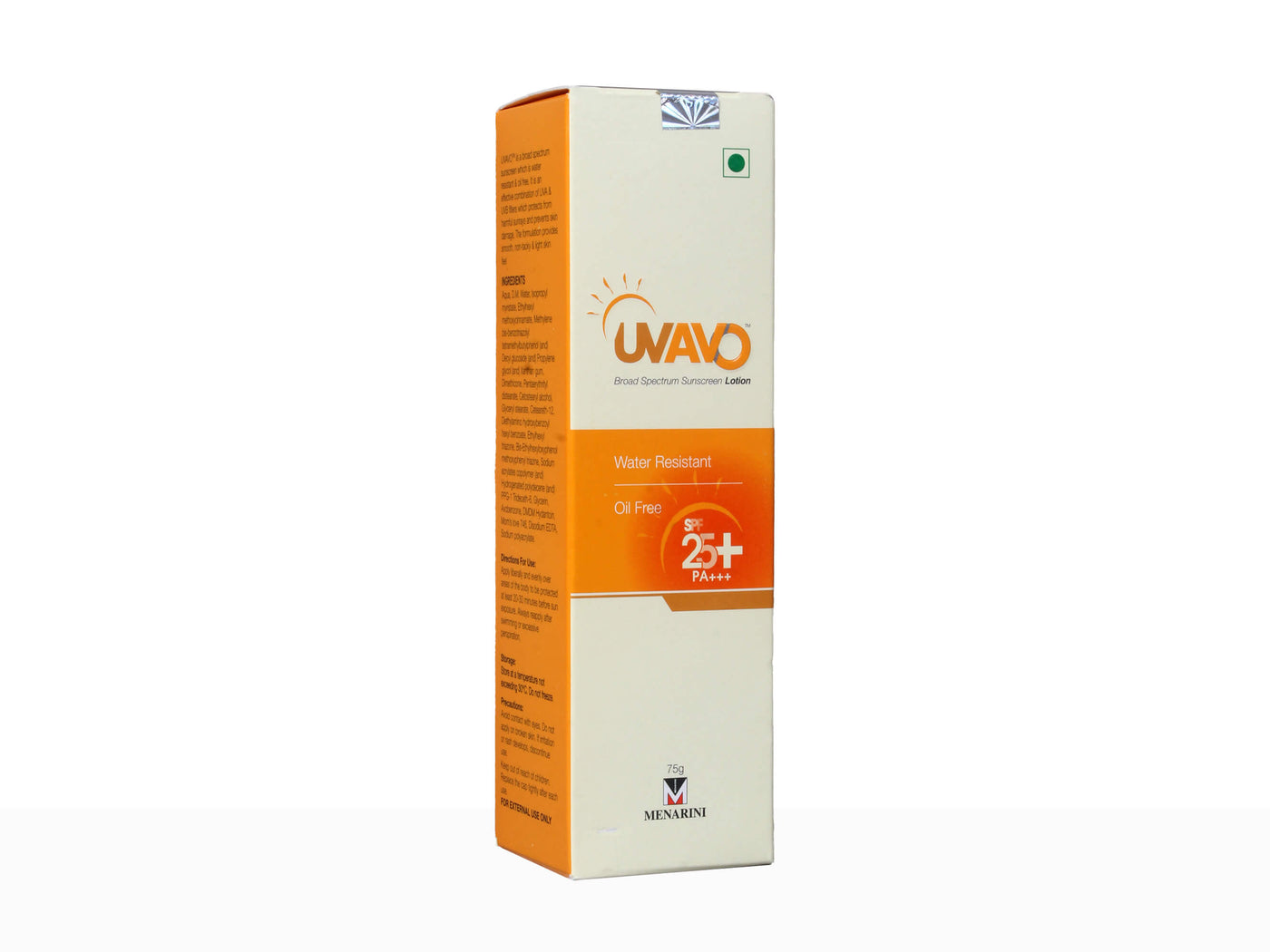 Uvavo Water Resistant Oil Free Sunscreen Lotion SPF 25 PA+++ - Clinikally