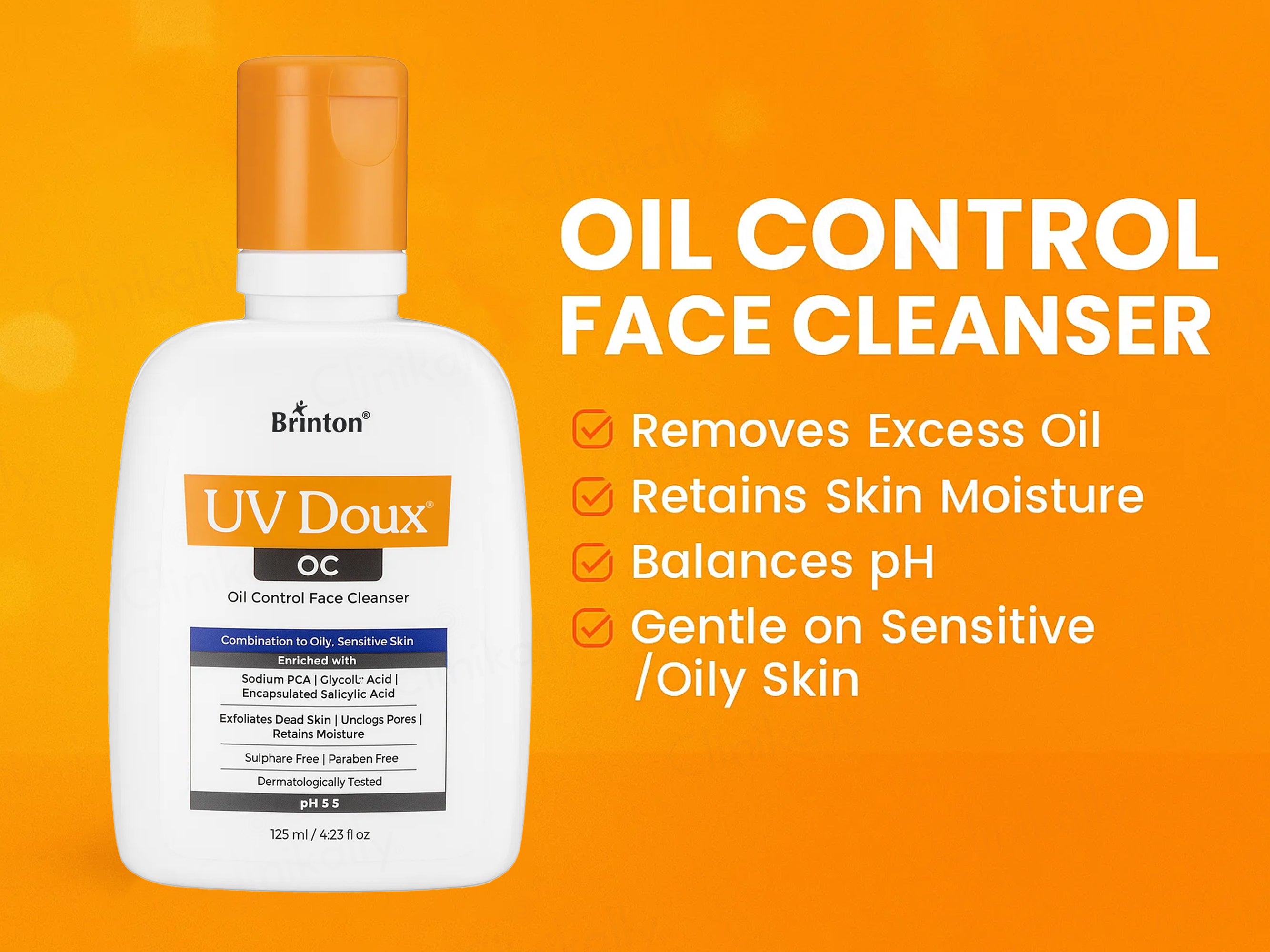 UV Doux OC Oil Control Face Cleanser For Combination To Oily, Sensitive Skin