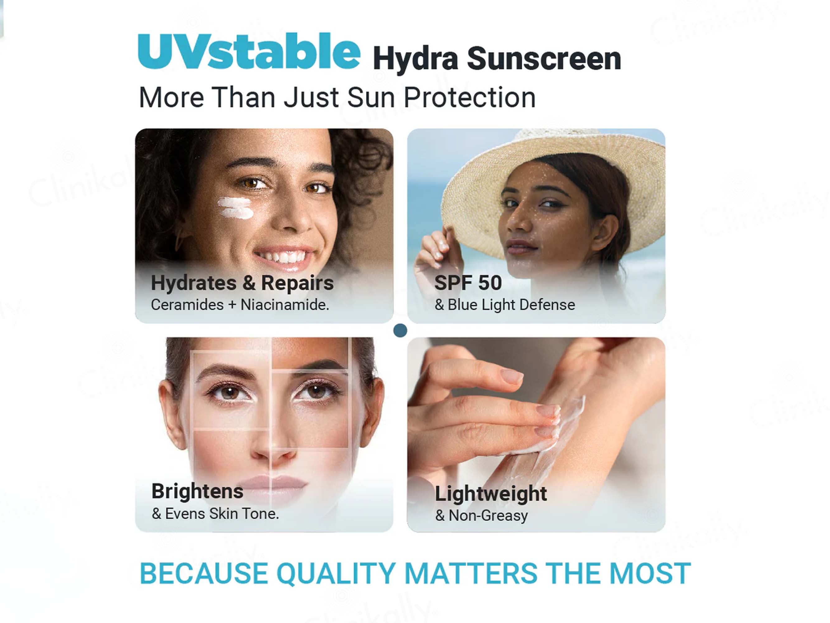 Buy UVstable Hydra Sunscreen SPF 50 PA+++ Online at Best Price | Clinikally