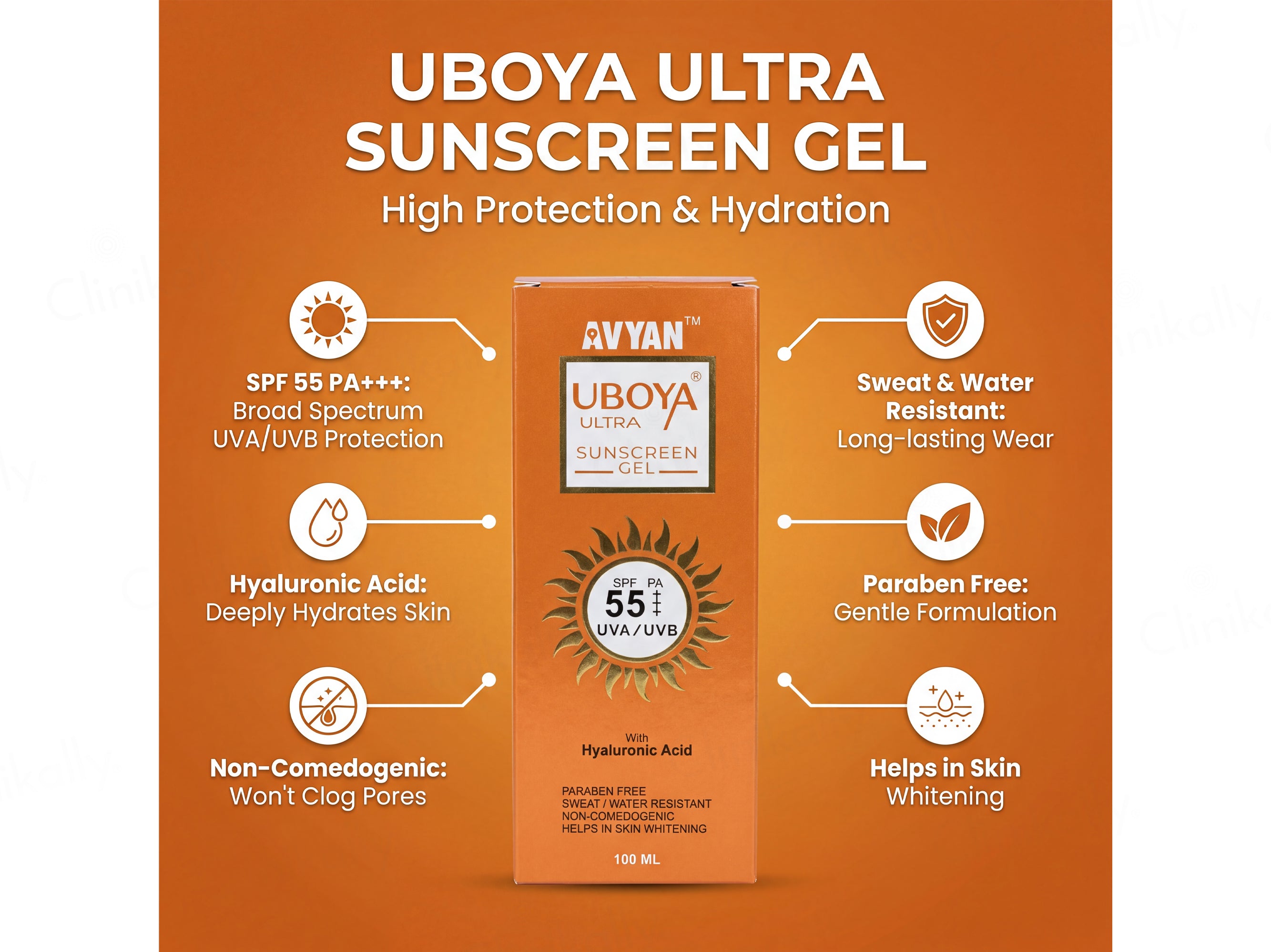 Uboya Ultra Sunscreen Gel SPF 55 PA+++