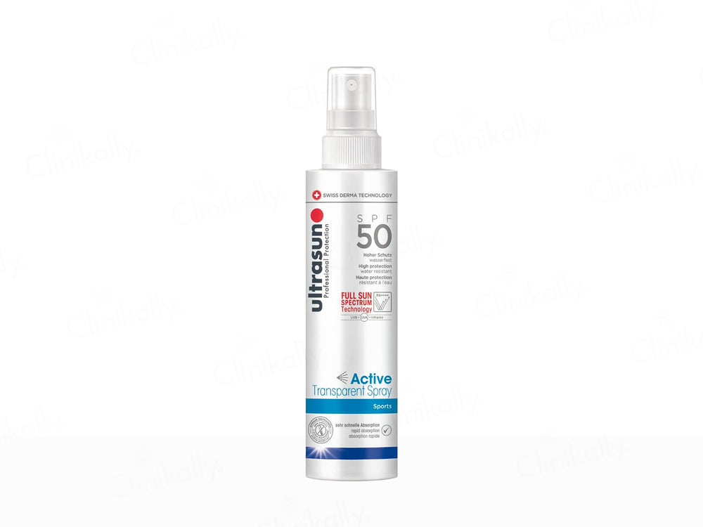 Ultrasun Active Transparent Sports Spray Sunscreen SPF 50 PA++++
