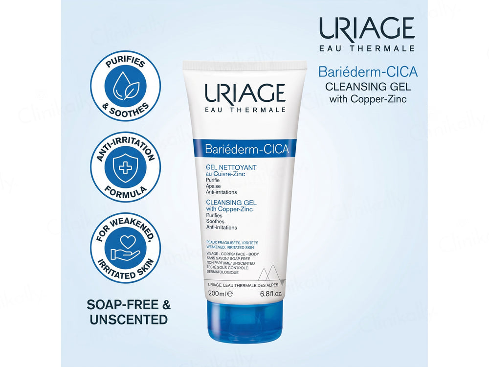 Uriage Bariederm-Cica Cleansing Gel With Copper Zinc