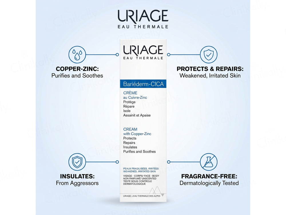 Uriage Bariederm-Cica Cream With Copper-Zinc
