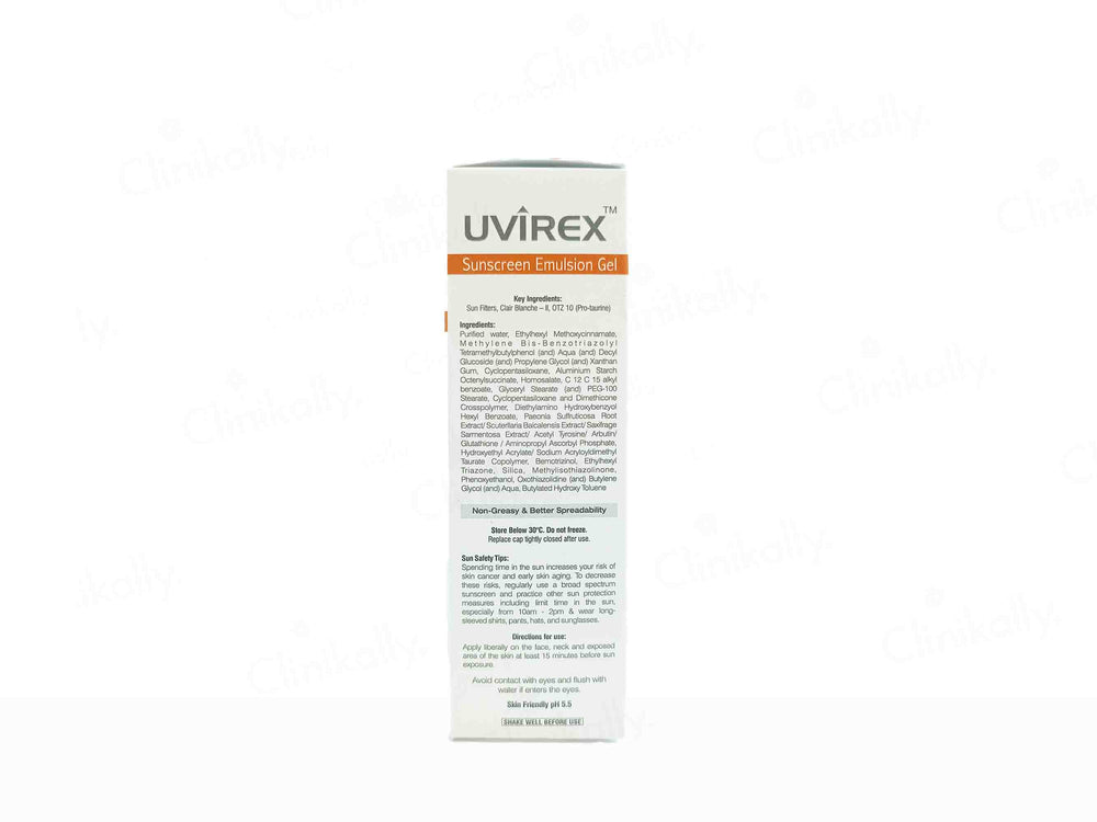 Uvirex Sunscreen Emulsion Gel SPF 50+ - Clinikally