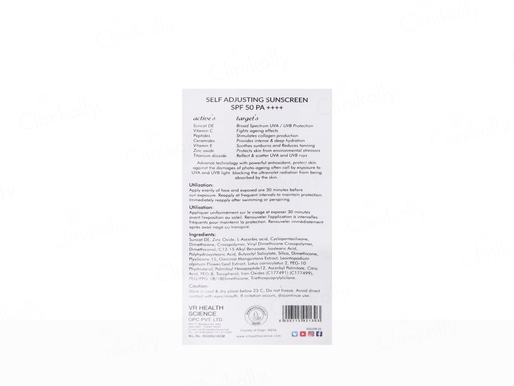 VRH Self Adjusting Sunscreen SPF 50 PA++++