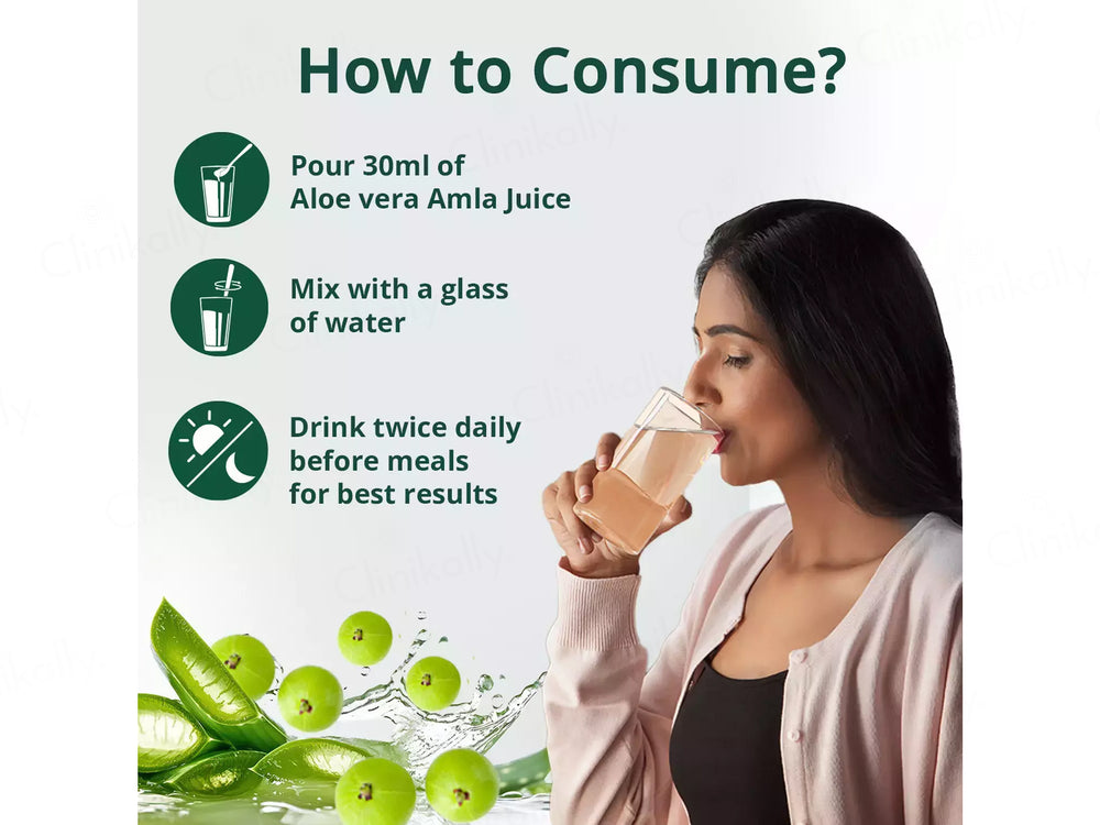 Vansaar 45+ Aloe Vera Amla Supplement Juice For Glowing Skin & Strong Hair